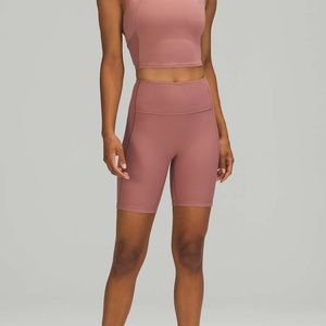 lululemon ribbed contoured high rise short 8”